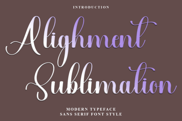 Alighment Sublimation: A Warm Script Font for Editorial Design