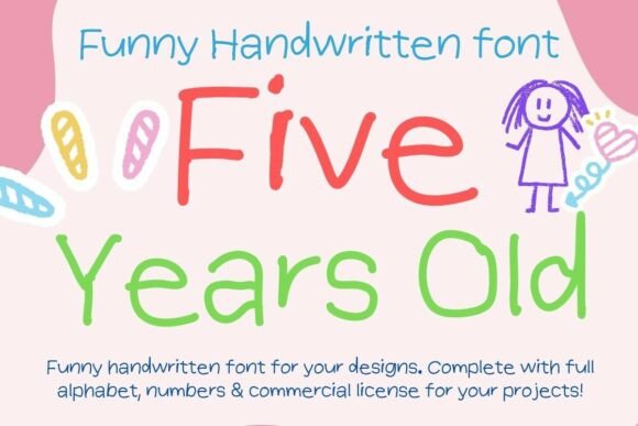 Five Years Old: A Playful Script Font for Editorial Design