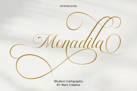 Monadila: A Script Font with Timeless Elegance