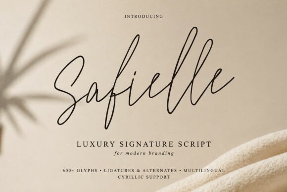 Safielle: A Script Font for Modern Branding